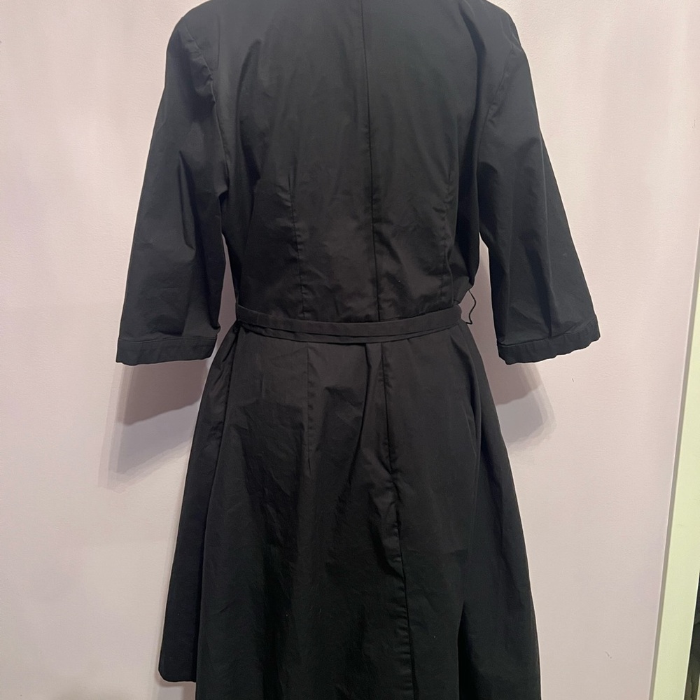 eShakti Elegant Black Long Sleeve Dress